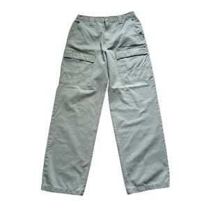 Vintage Y2K Life Energy Intelligence Cargo Pants Wide Leg Baggy Khaki Tan Skate